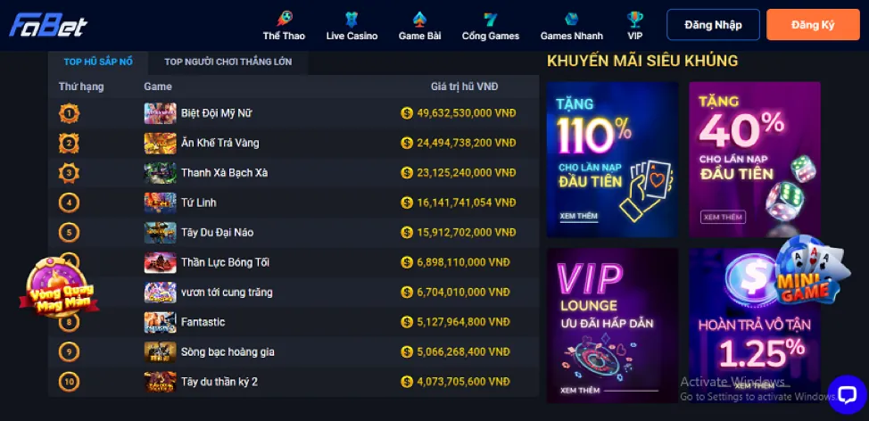 Khuyến mãi VIP ibet win
